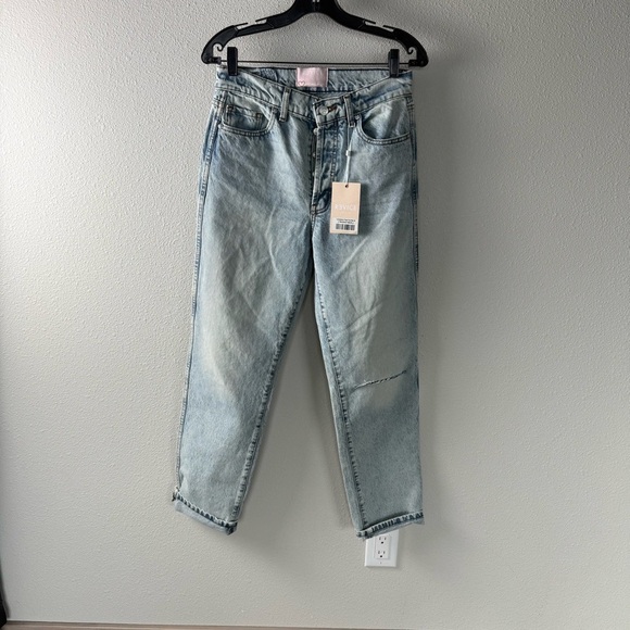 New REVICE Denim Ex-Boyfriend Jeans Player One Denim Distressed Women’s Size 28 - Picture 3 of 16